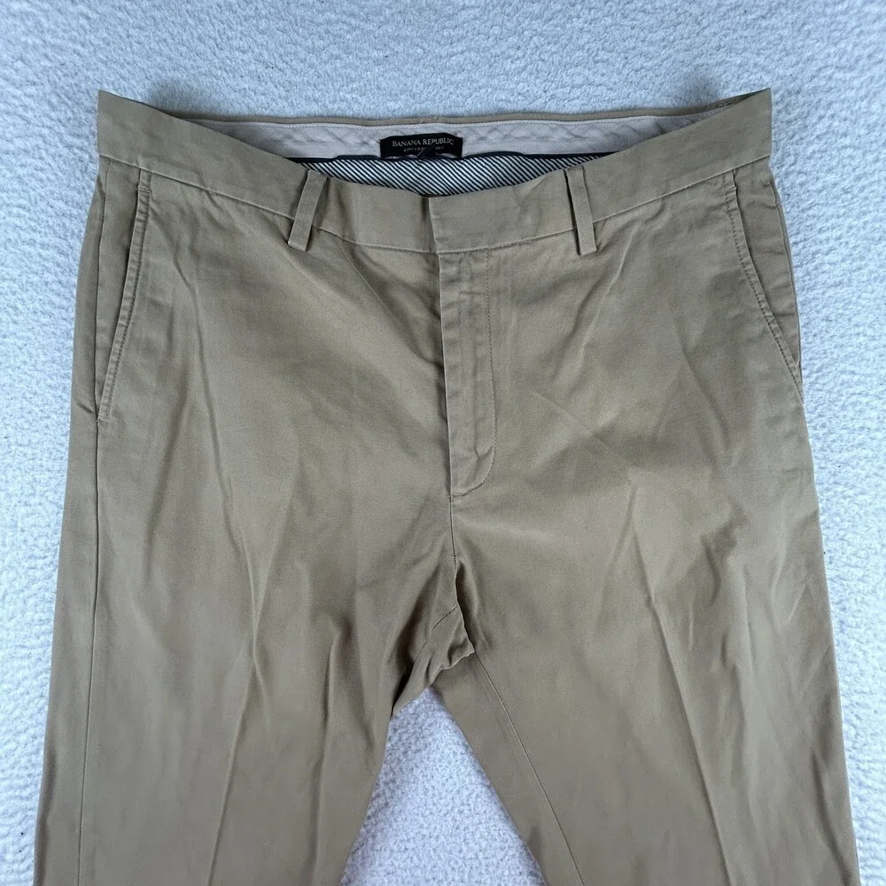 Banana Republic Pants Mens 35x32 Emerson Chino Classic Fit Flat Front
